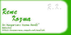 rene kozma business card